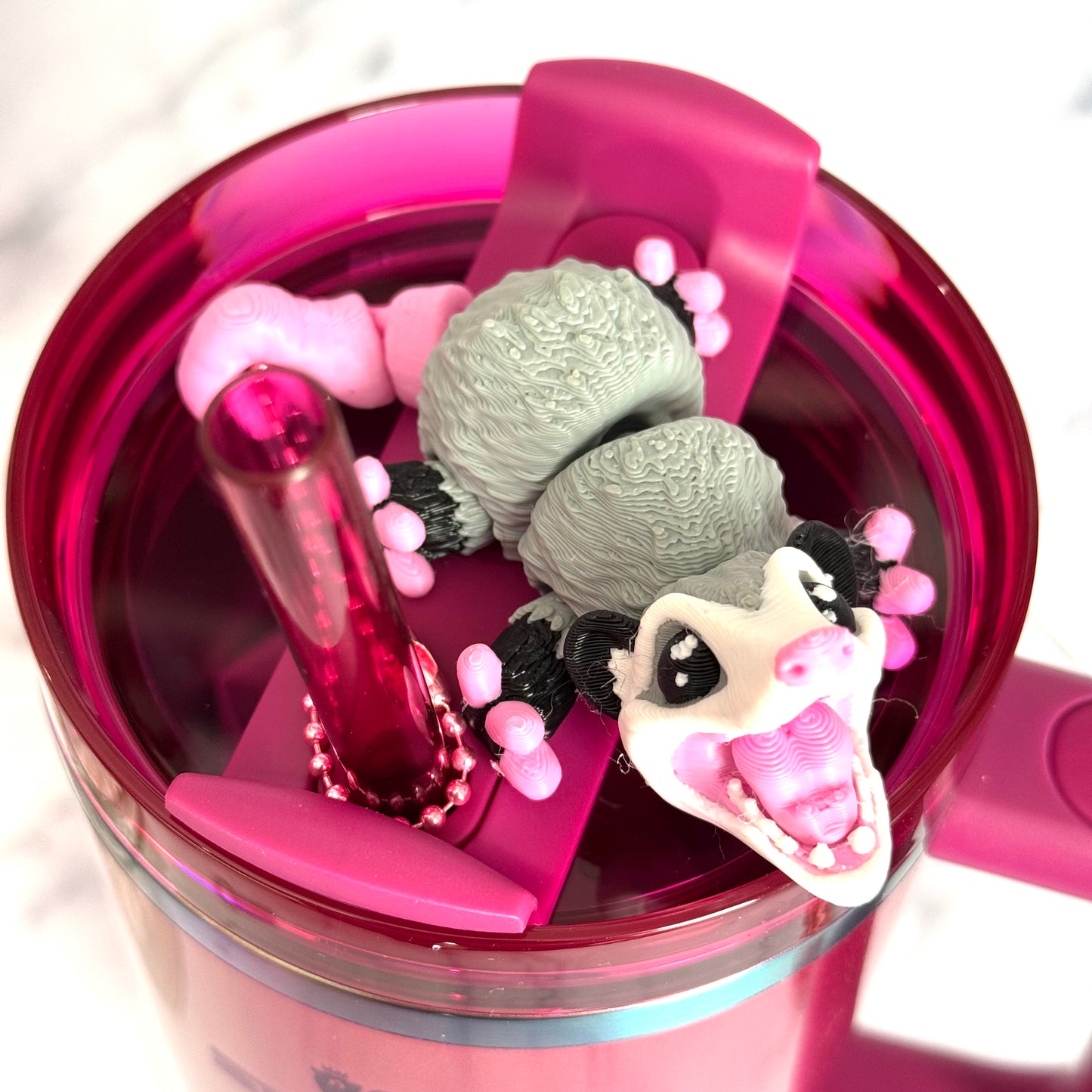 Opossum 3D Deluxe Charm - Tumbler Handle Charm