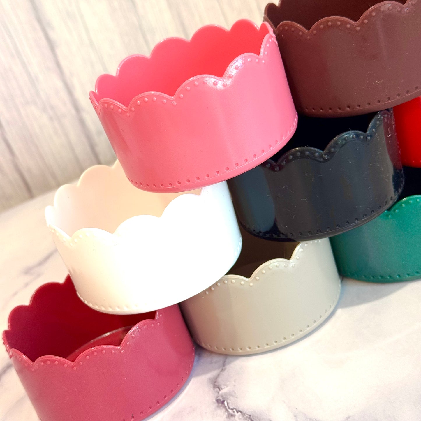 Glinda Pink Shimmer Scallop Tumbler Boot