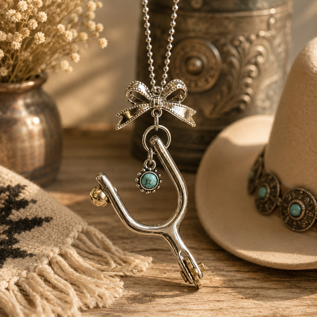 Western Spur Charm - Tumbler Handle Charm