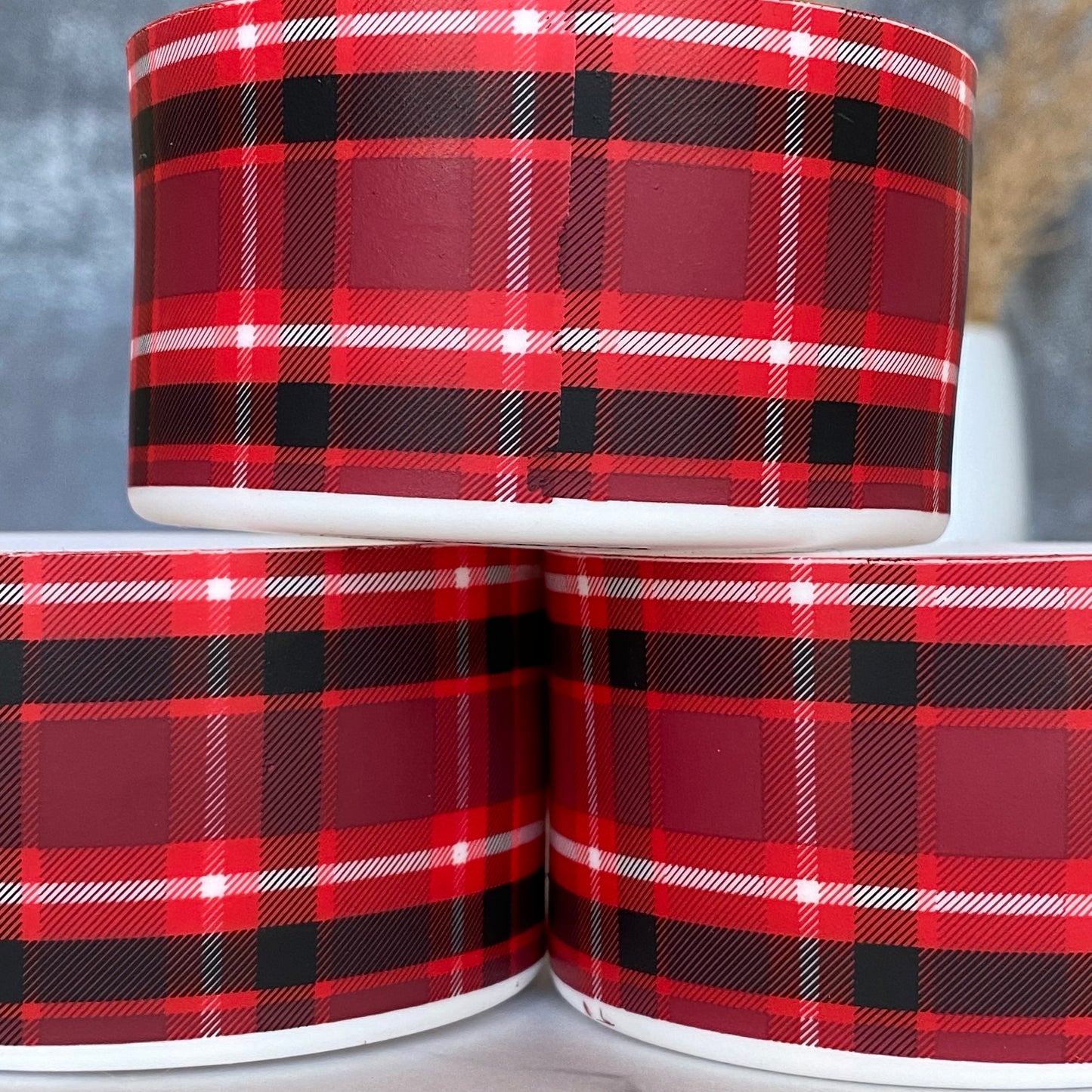 RED PLAID Tumbler Boot -fits 20-40oz
