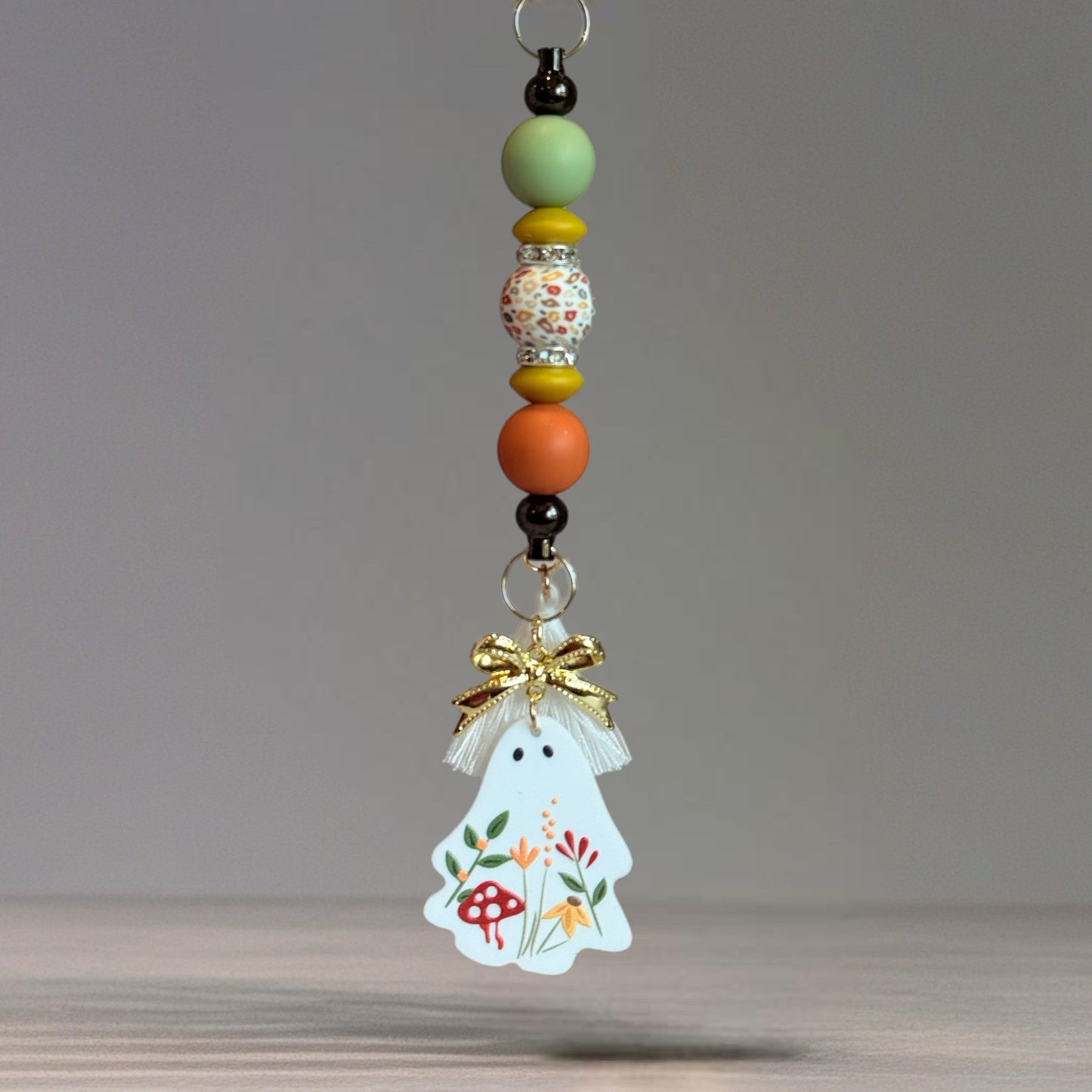 Floral Ghost Deluxe Bar Charm - Tumbler Handle Charm