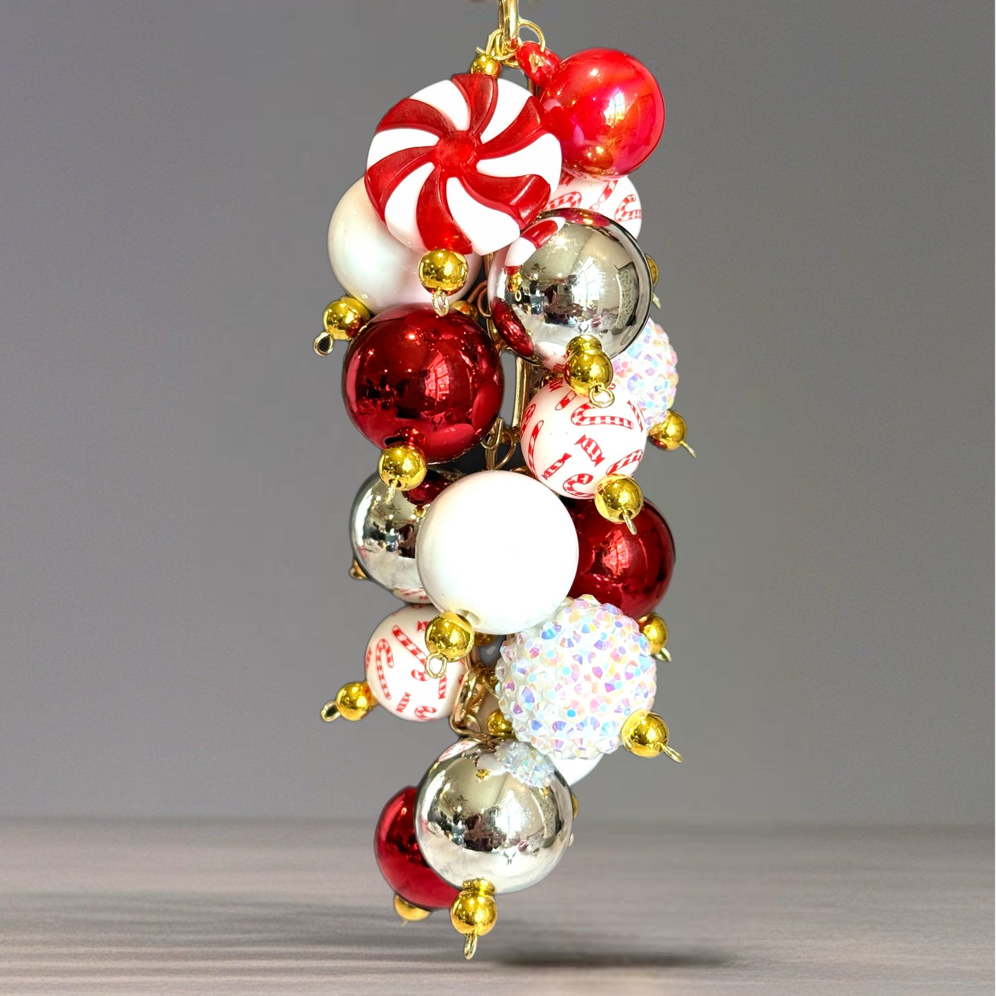Peppermint Bauble Charm - Tumbler Handle Charm