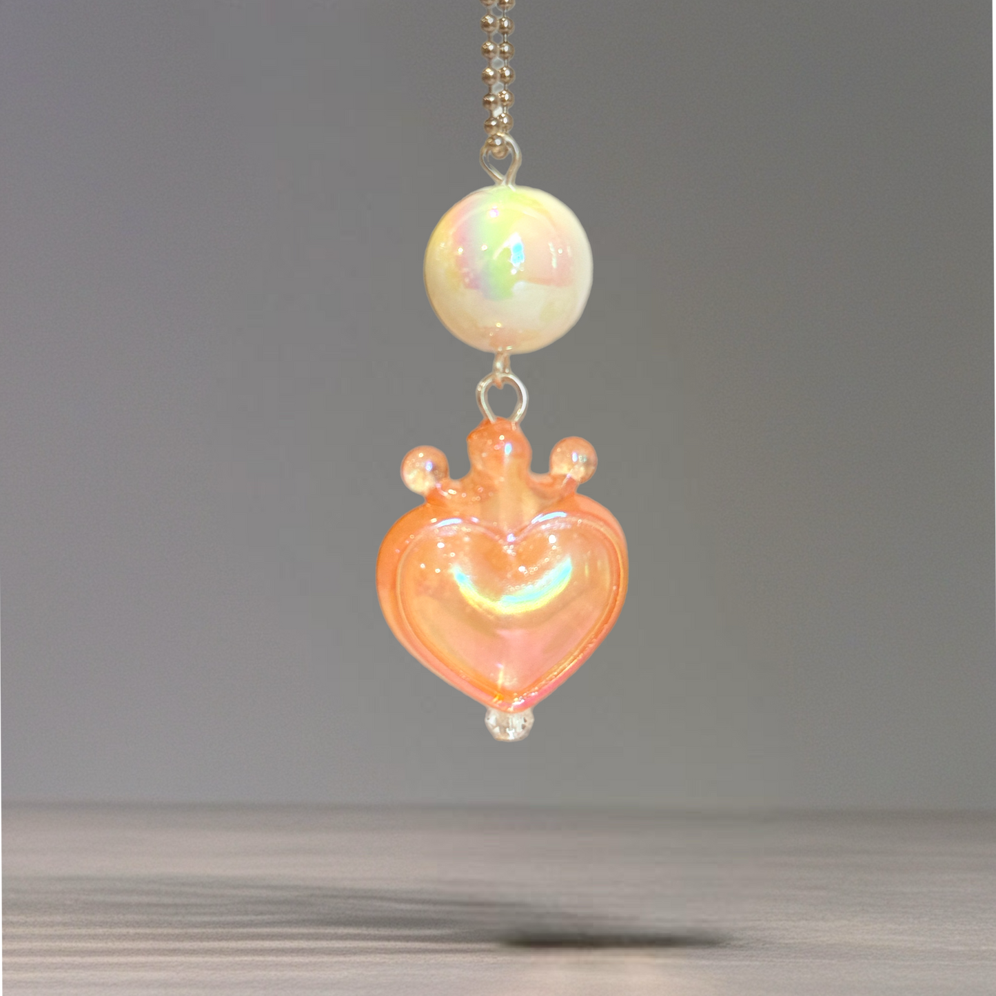 Fancy Crowned Heart Charms- Tumbler Handle Charm