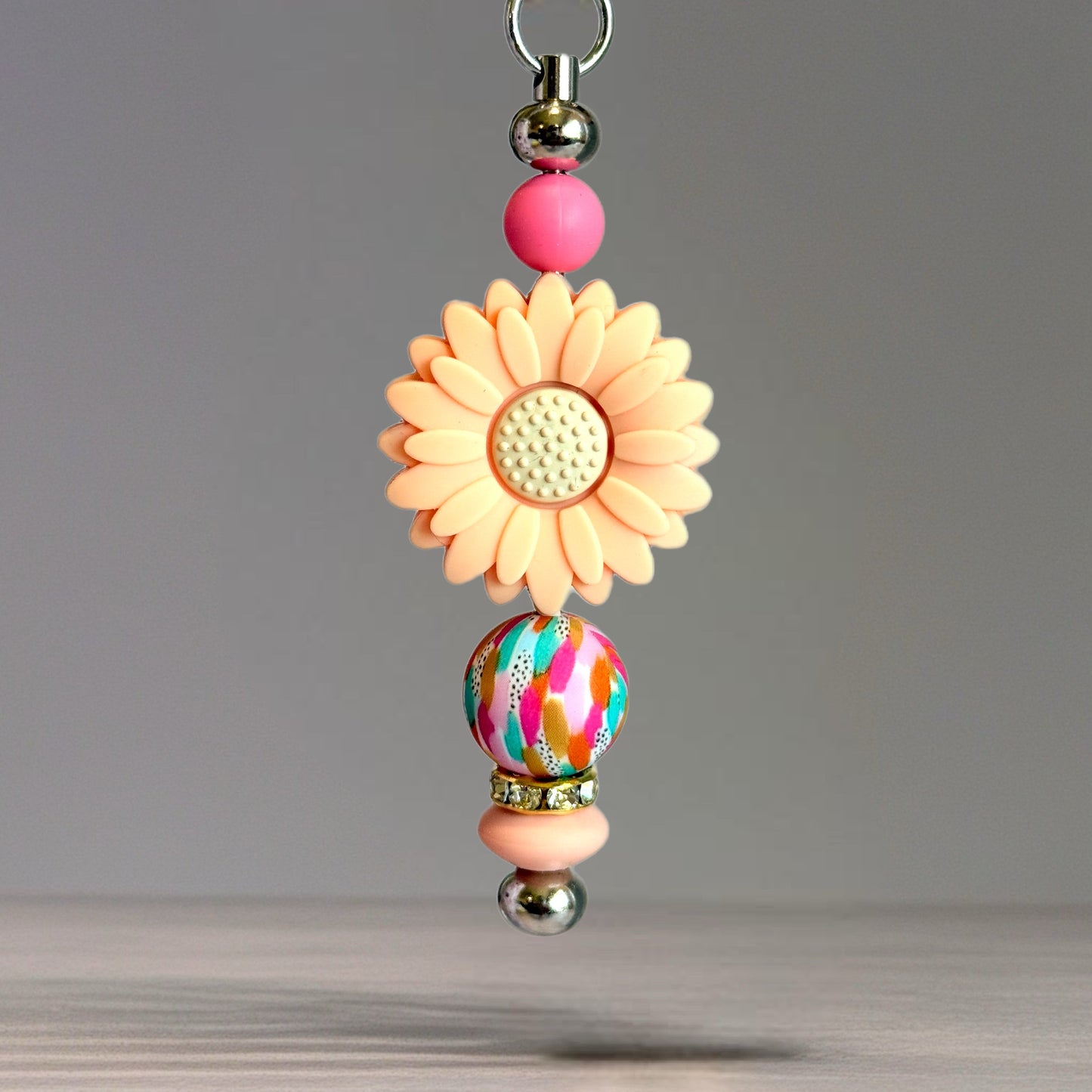 Peach Mum Bar Charm - Tumbler Handle Charm