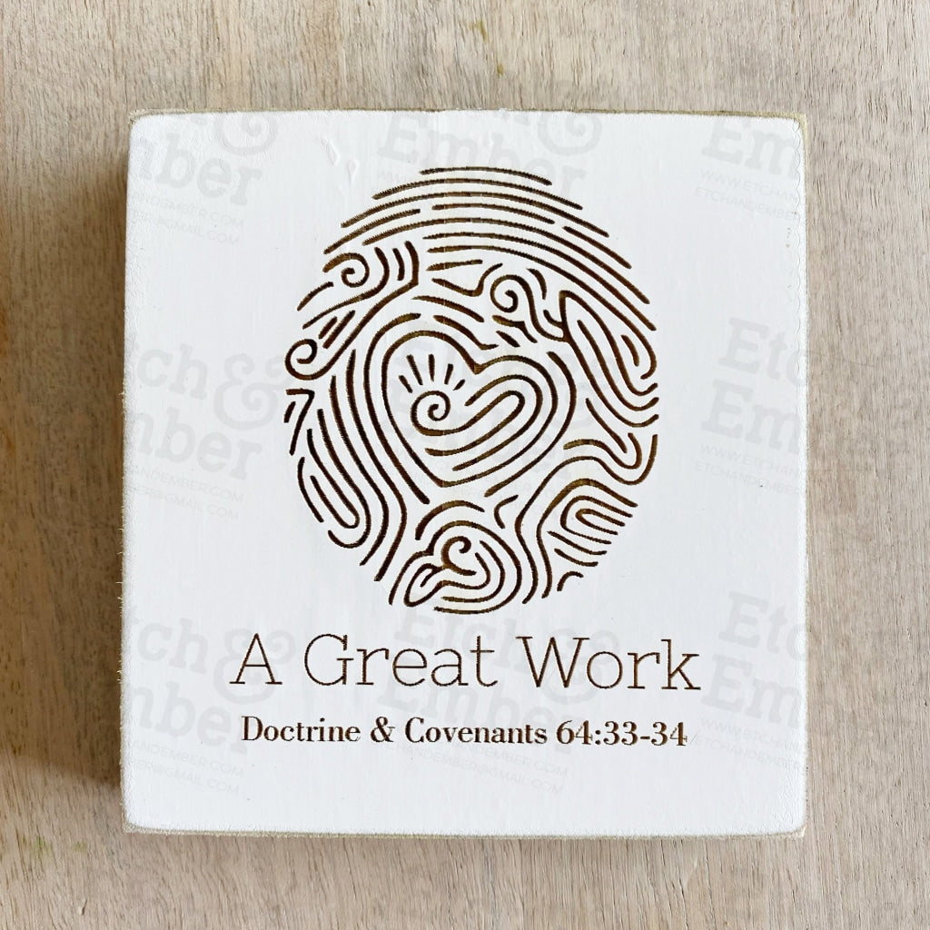 2021 Lds Youth Theme A Great Work- Free Shipping Farmhouse Signs