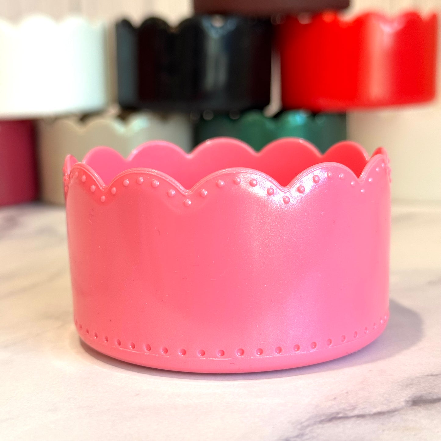 Glinda Pink Shimmer Scallop Tumbler Boot