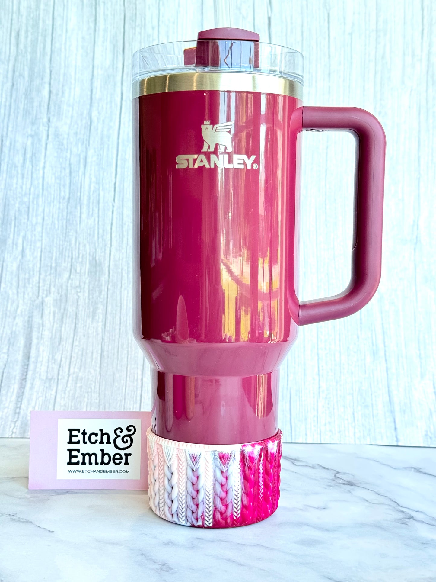 CHERRY COKE MACRAME Tumbler Boot -fits 20-40oz