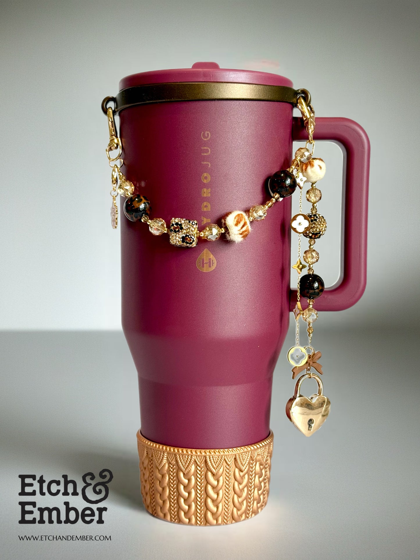 Leopard Luxe Deluxe Tumbler Charm Necklace