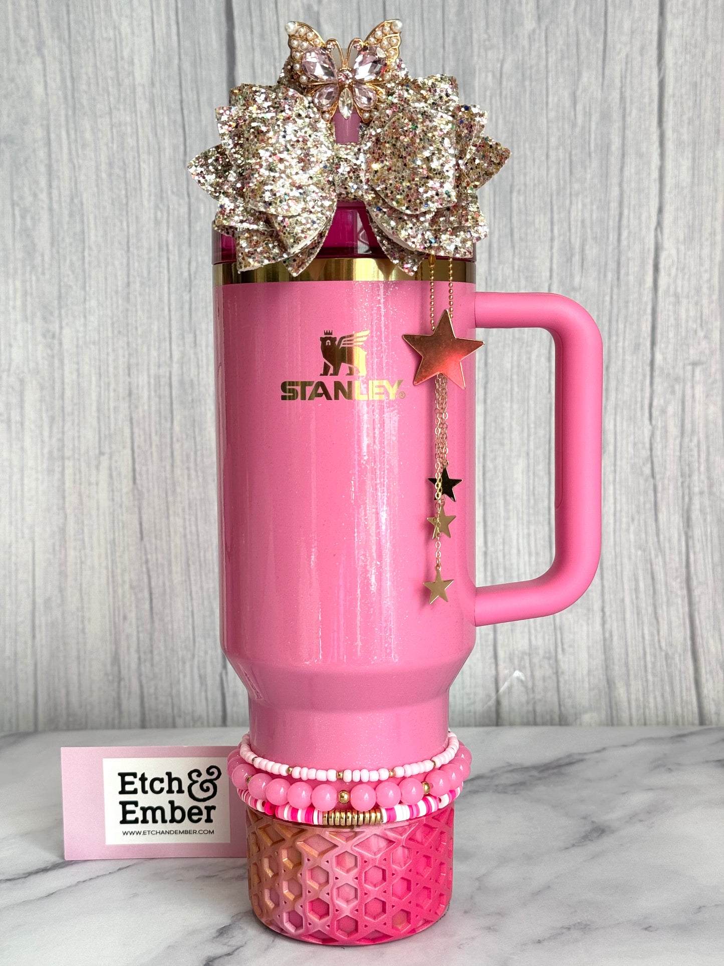 Pretty in Pink Tumbler Bracelet Stack -fits 30-40oz