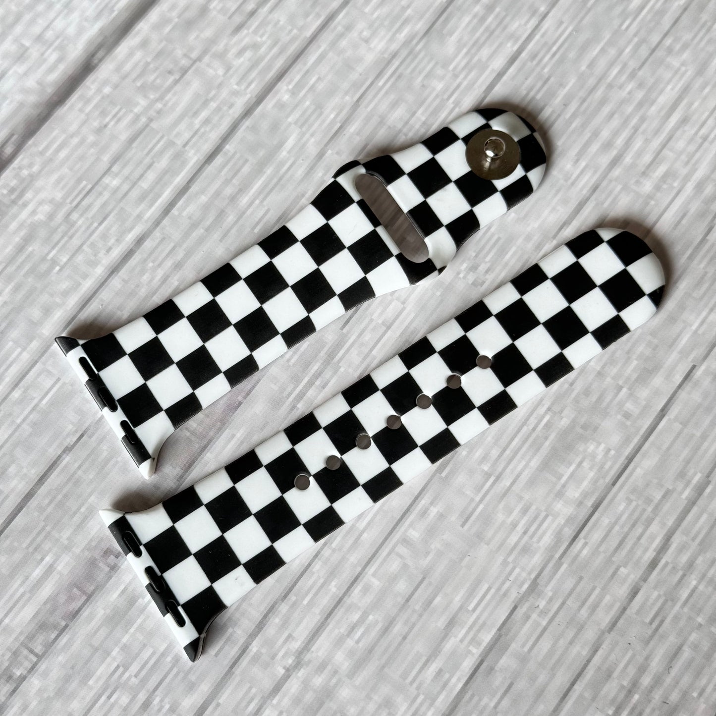 Apple Watch Band - BLACK & WHITE CHECKERS