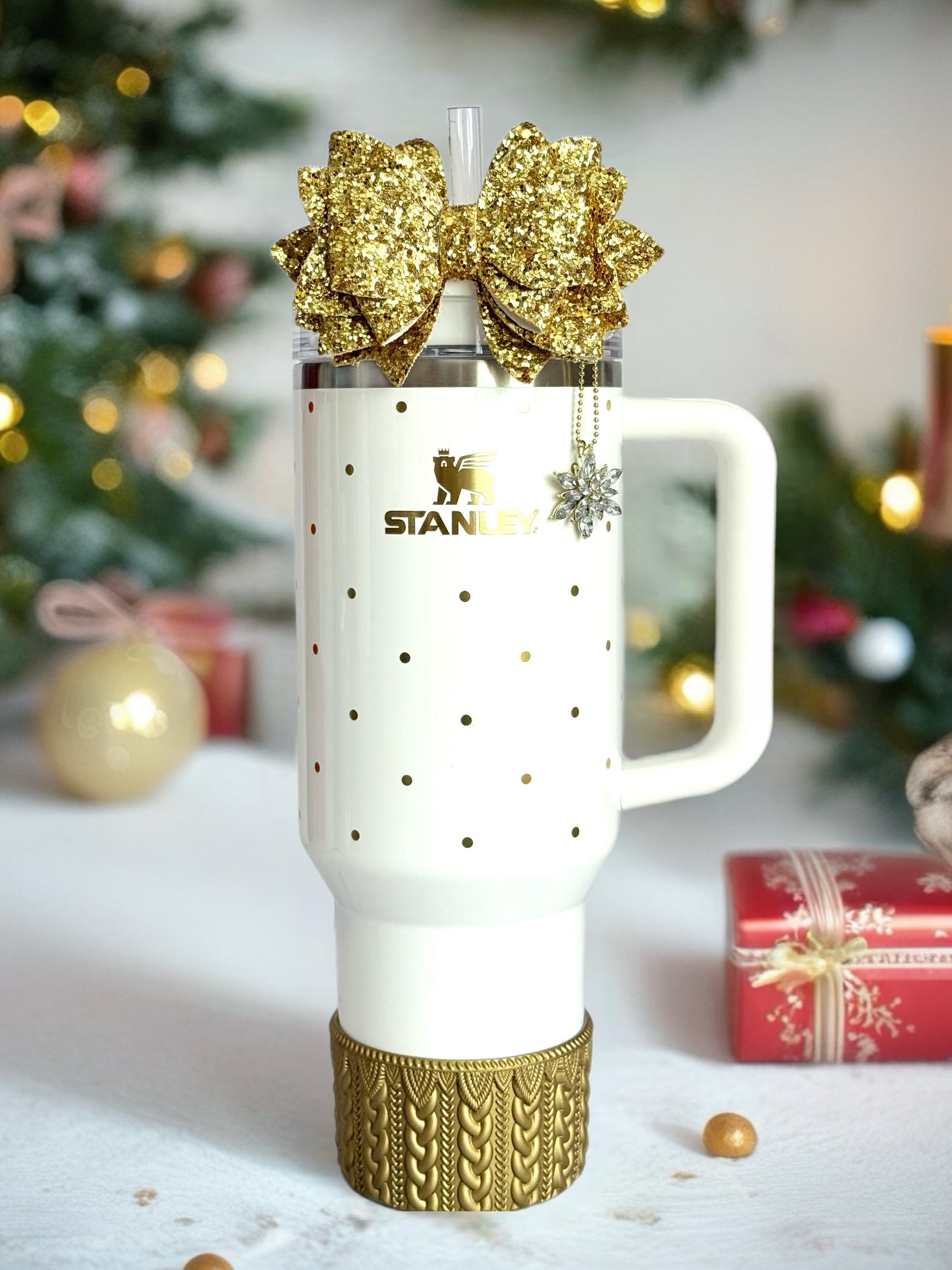 Bling Vintage Snowflake Charm - Tumbler Handle Charm