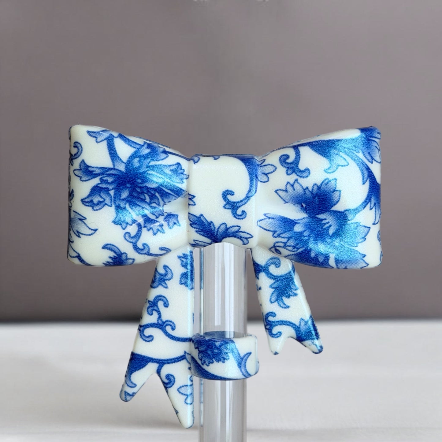 Glam 3D Bow Straw Topper