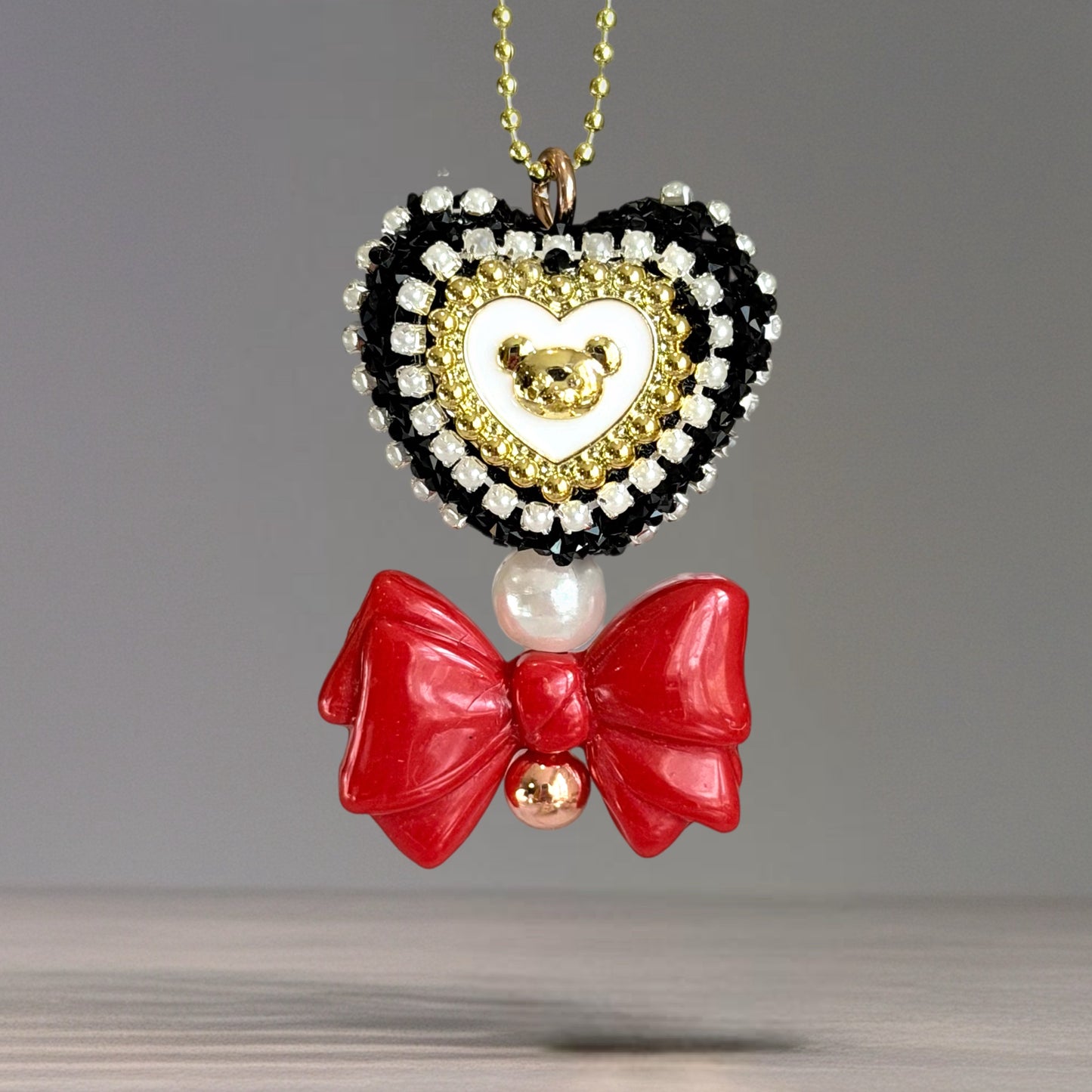 Blushing Bow Charm - Tumbler Handle Charm