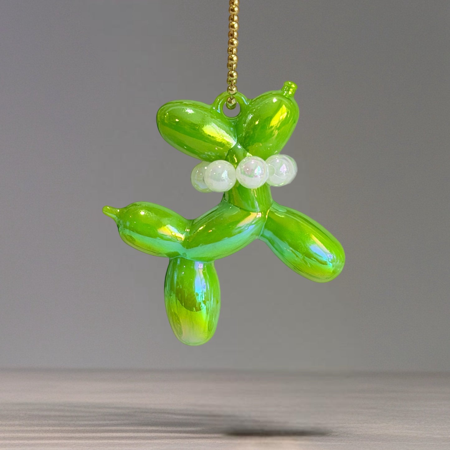Lime Green Balloon Dog Charm - Tumbler Handle Charm