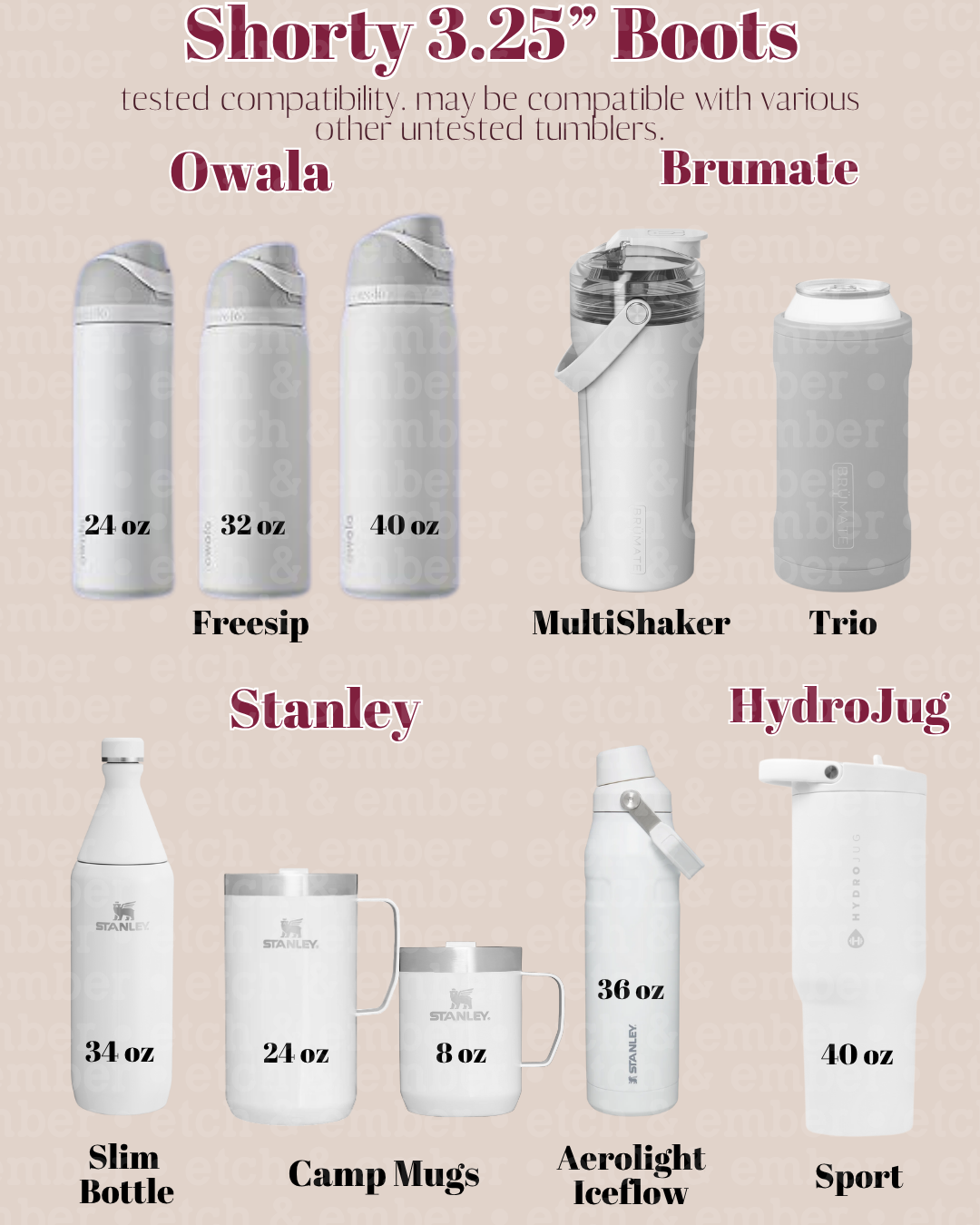 Peachy Keen 3.25” Shorty Tumbler Boot