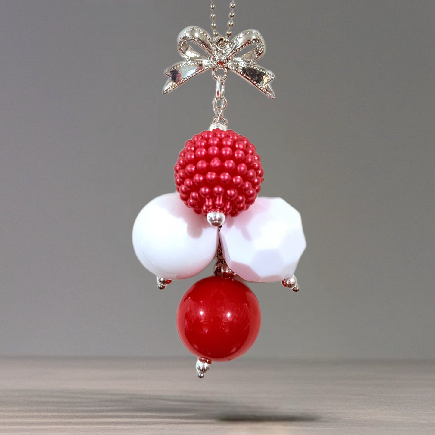 Red Pearl Mini Bauble Charm - Tumbler Handle Charm