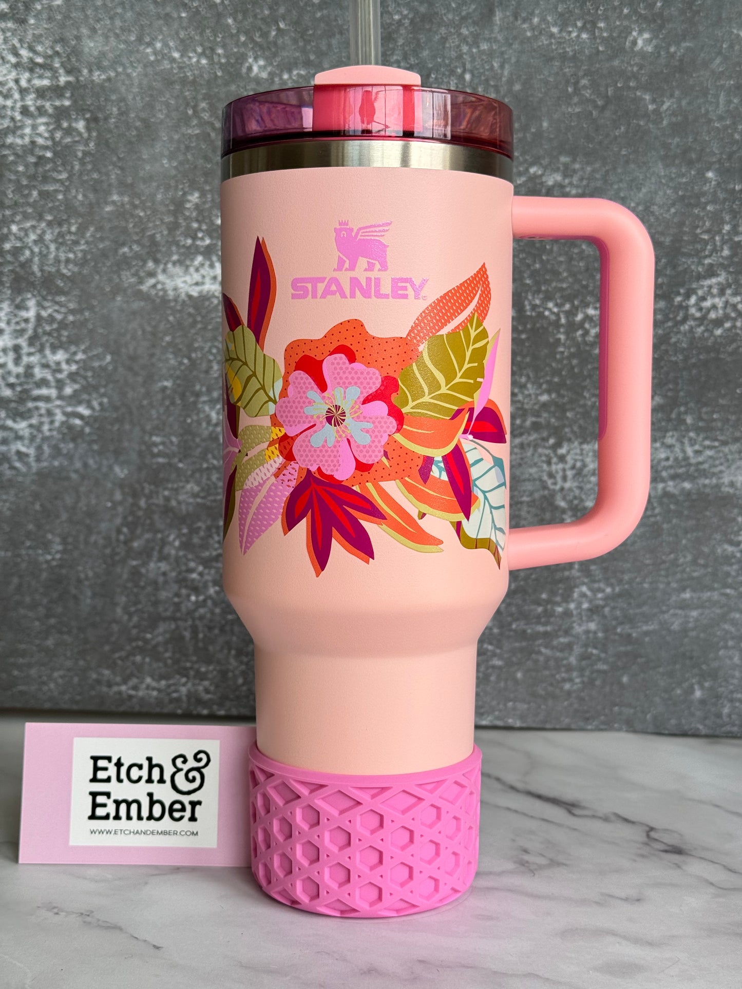 WAFFLE Peony Tumbler Boot -fits 20-40oz NEW!