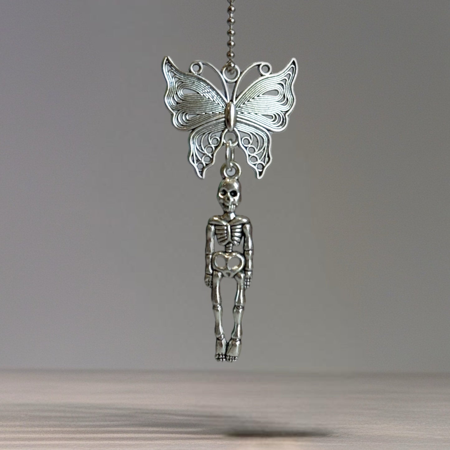 Damask Skeleton Charm - Tumbler Handle Charm