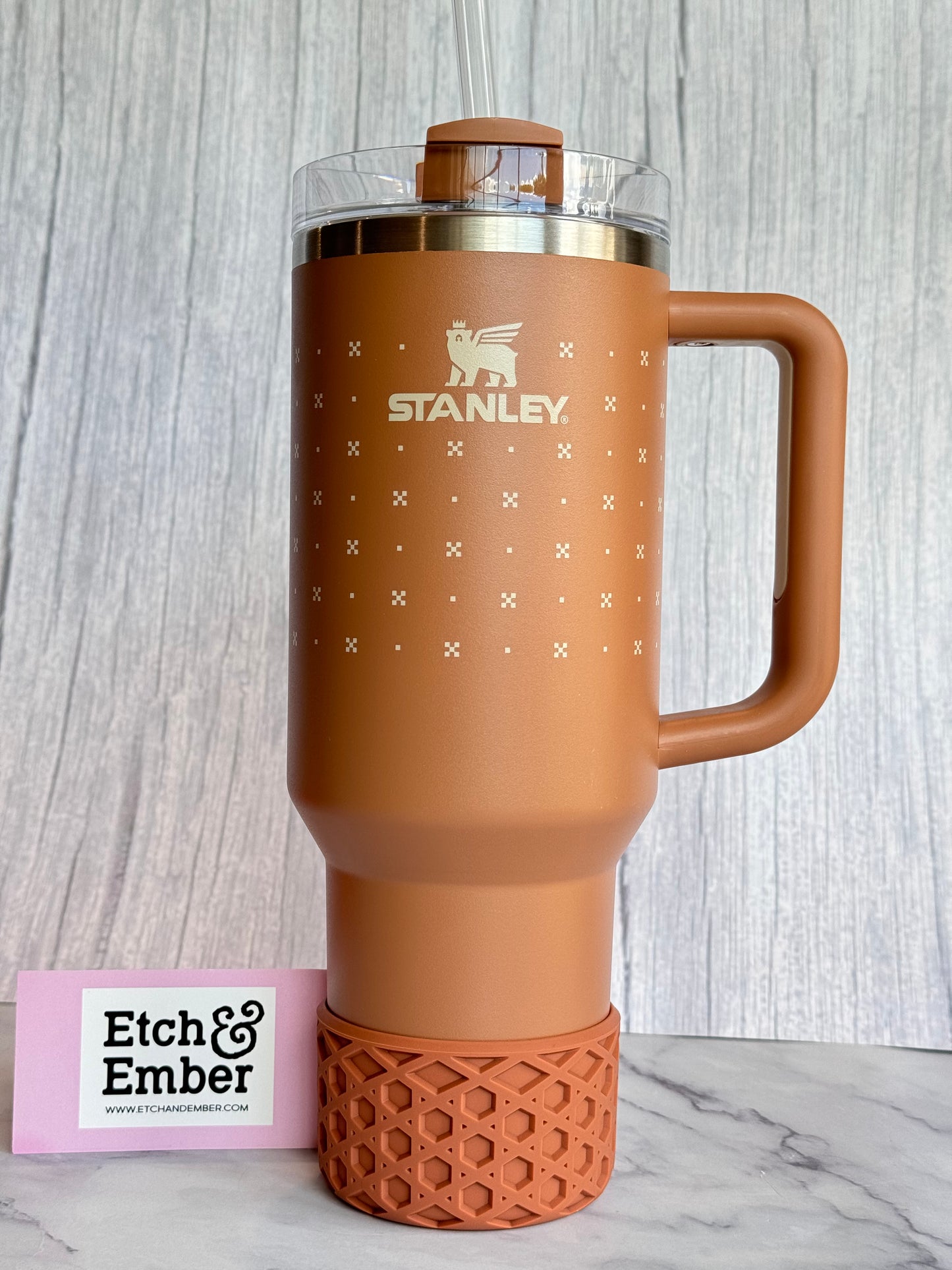 Deep Clay WAFFLE Tumbler Boot -fits 20-40oz New!