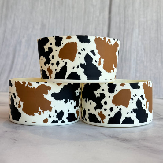 NEW COW PRINT Tumbler Boot -Fall fits 20-40oz