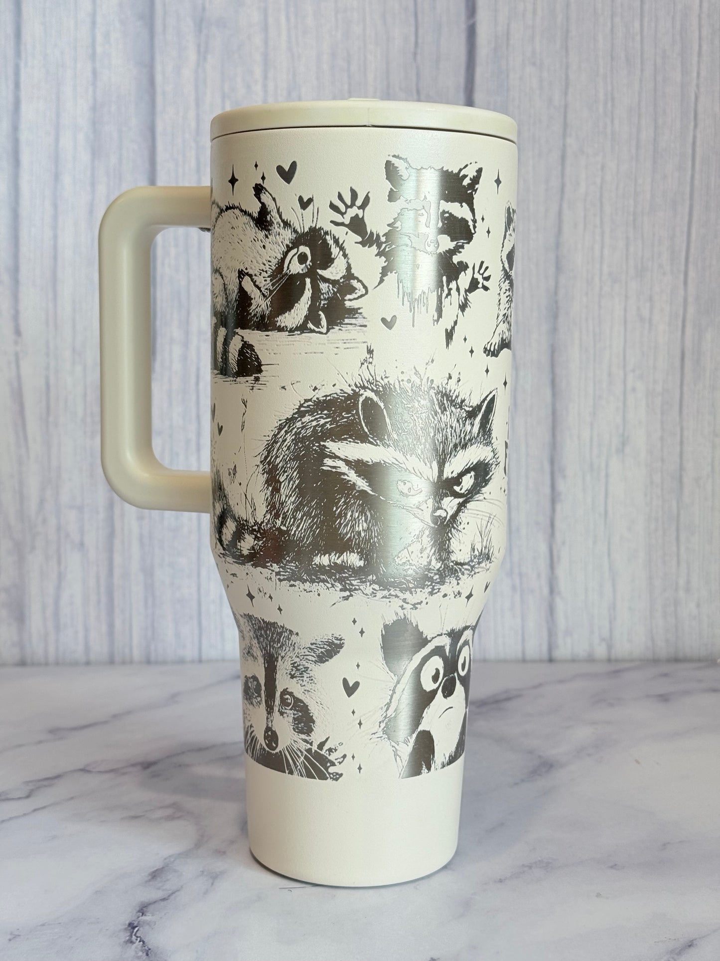 Cream Custom Engraved Hydrojug 40 oz - In My Feral Era