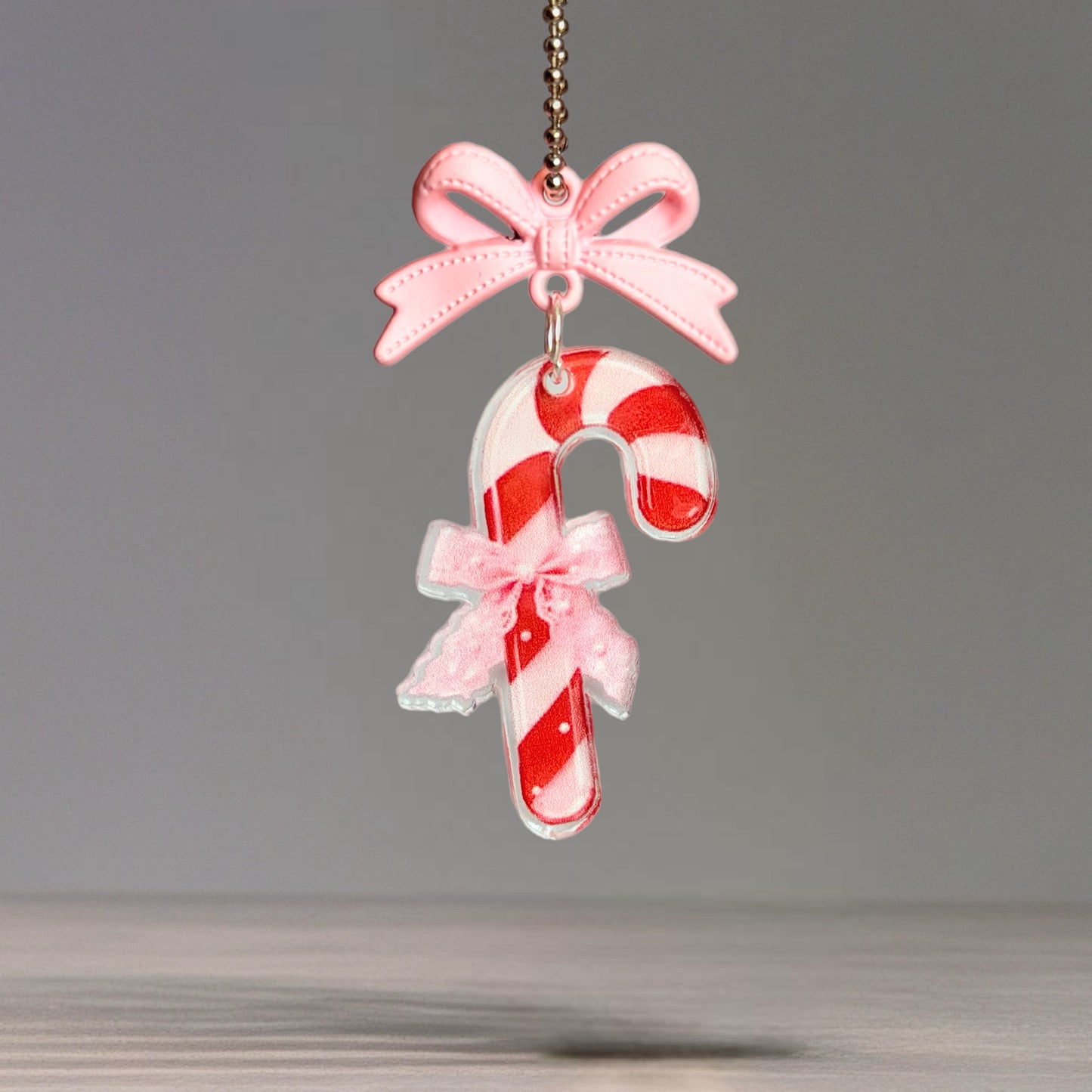Coquette Candy Cane Charm - Tumbler Handle Charm