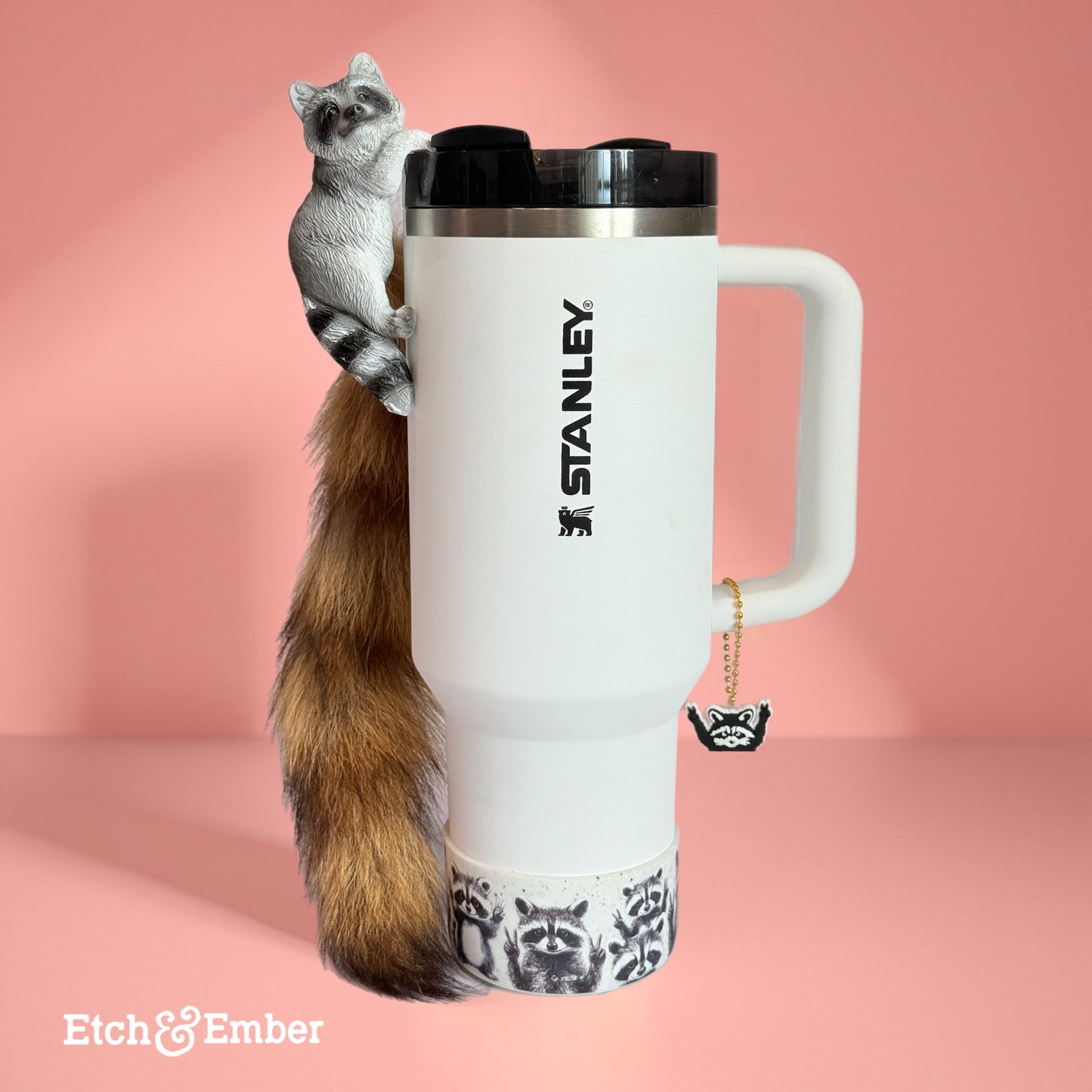 Ricky the Raccoon Etch Pet Charm - Tumbler Accessory