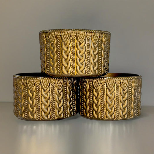 Deep Bronze Metallic MACRAME Tumbler Boot