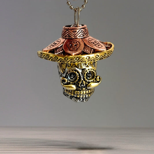 Sombrero Sugar Skull Charm - Tumbler Handle Charm