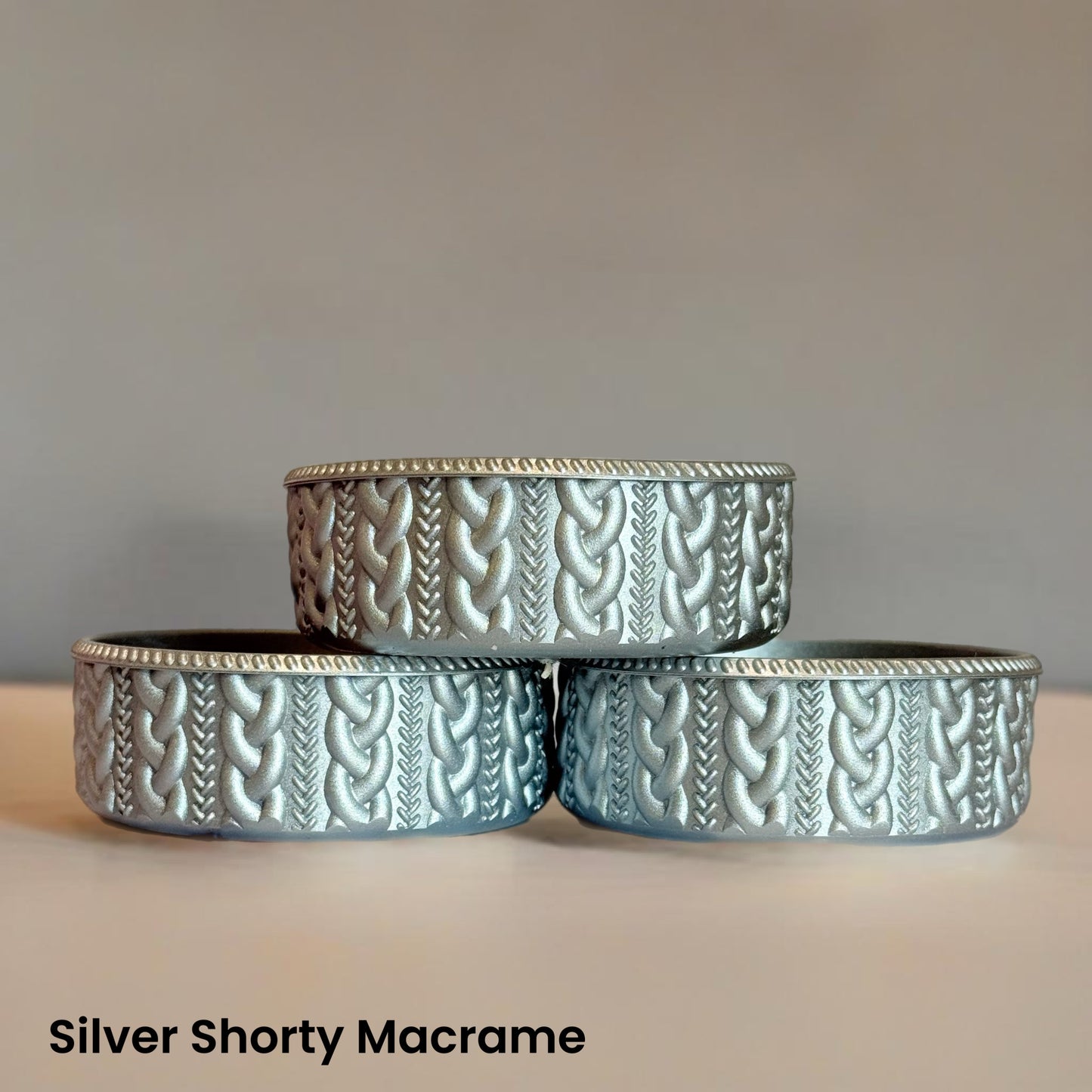 Silver Shorty Macrame Tumbler Boot