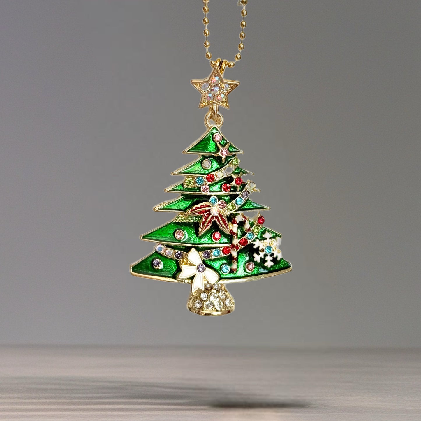 Bling Christmas Tree Charm - Tumbler Handle Charm