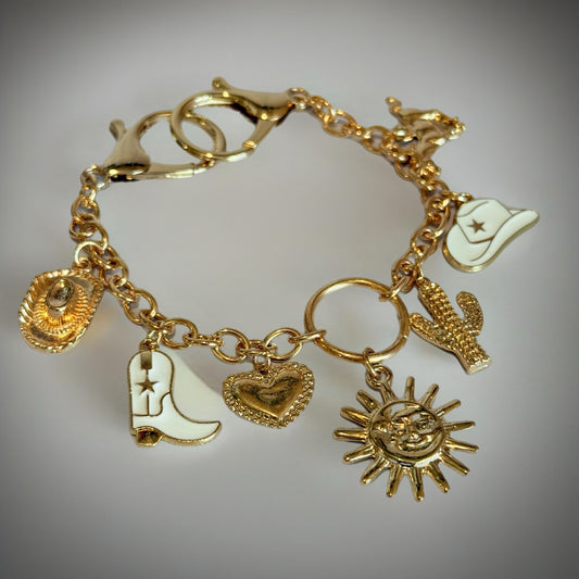 Sunset Cowgirl Deluxe Tumbler Charm Necklace