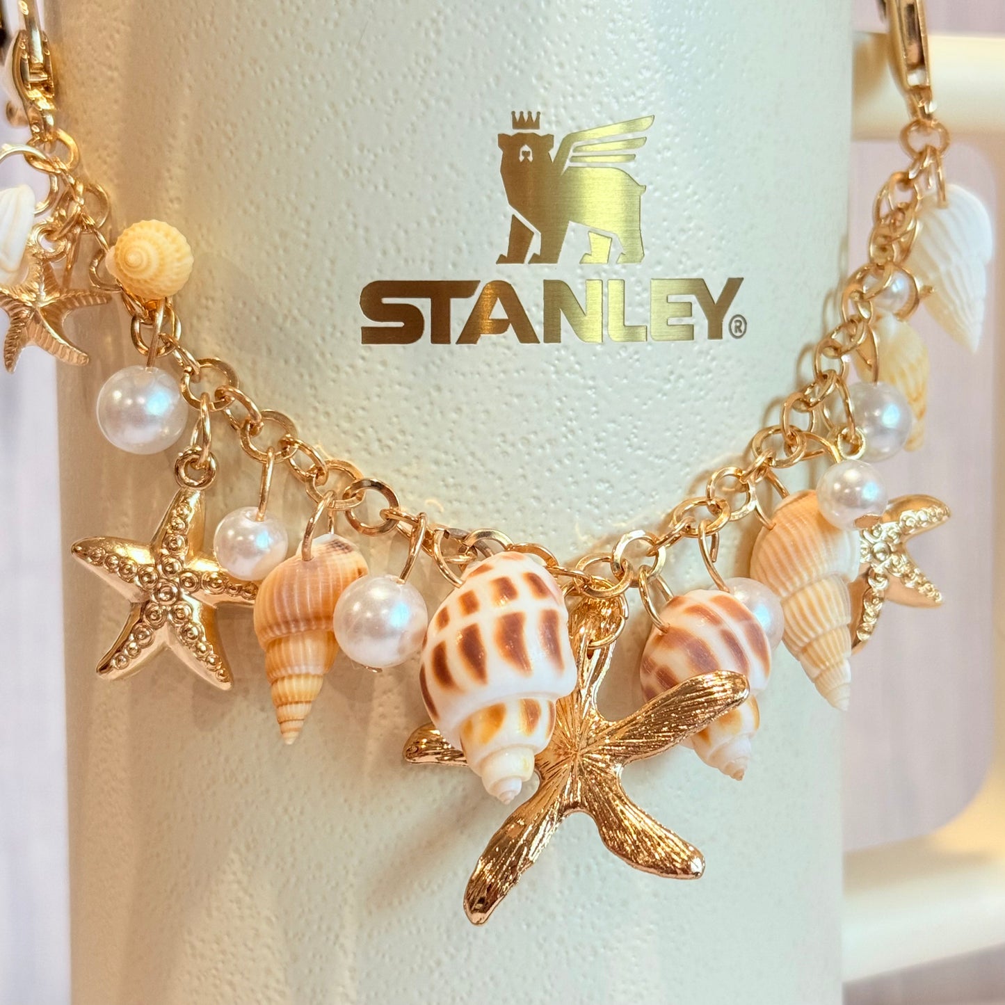 Sea Shells Deluxe Tumbler Charm Necklace