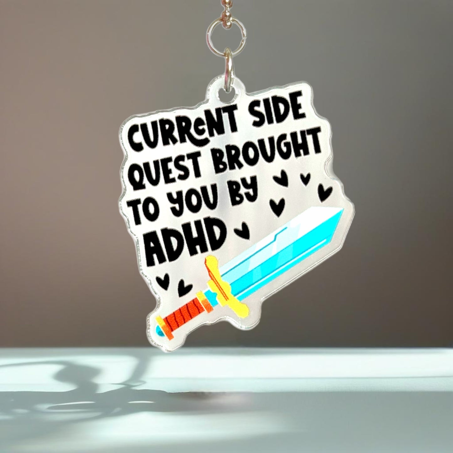 ADHD Side Quest Charm - Tumbler Handle Charm