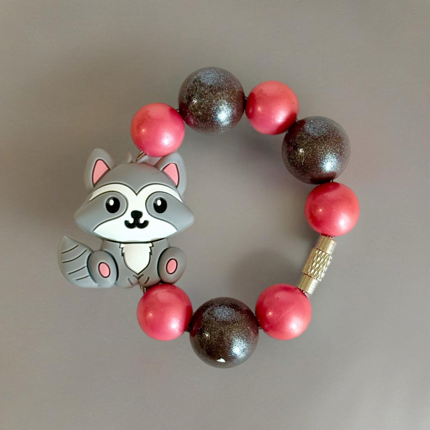 Cutie Raccoon Bracelet - Tumbler Handle Charm