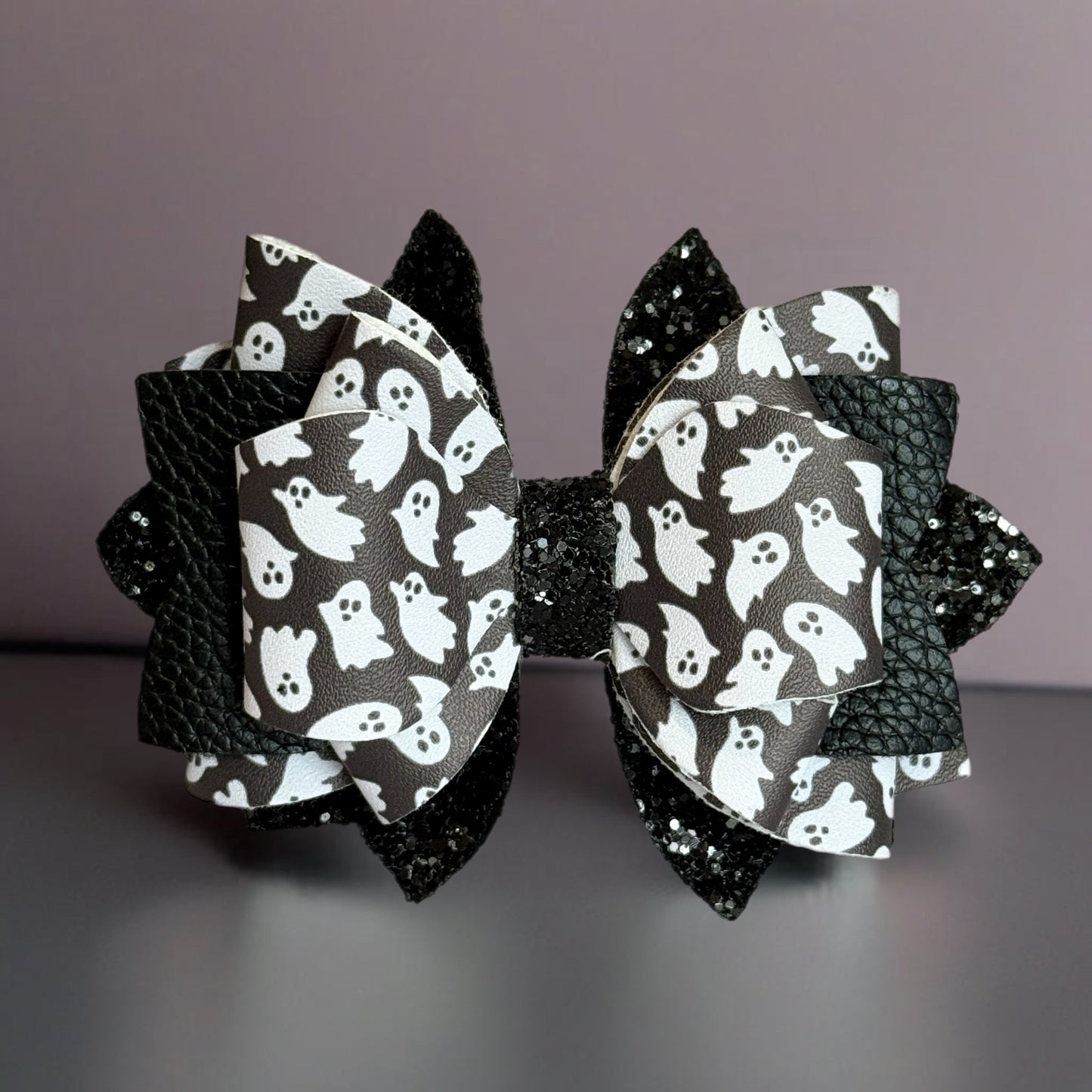 Ghosts Glitter Tumbler Bow
