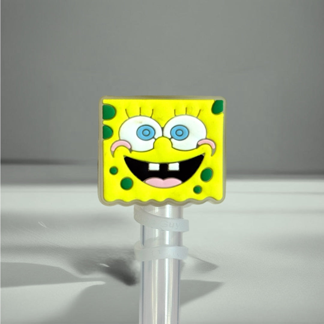 LED Light Up Sponge Dude Straw Topper