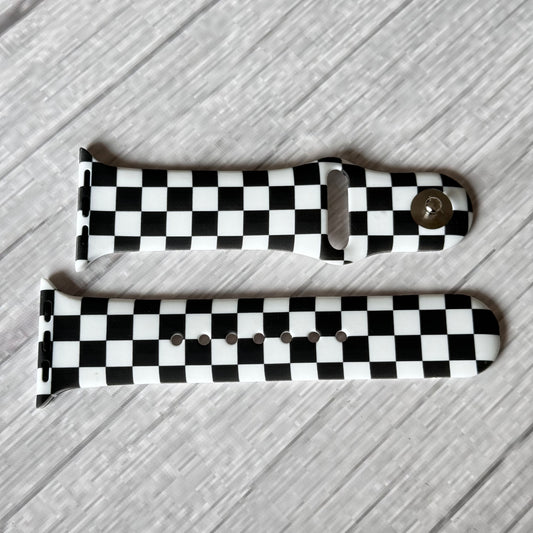 Apple Watch Band - BLACK & WHITE CHECKERS