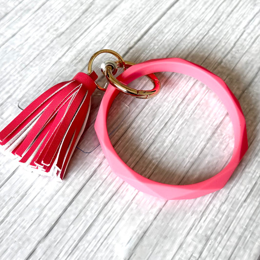 Phone Bracelet Keychain with Tether Tab - CORAL