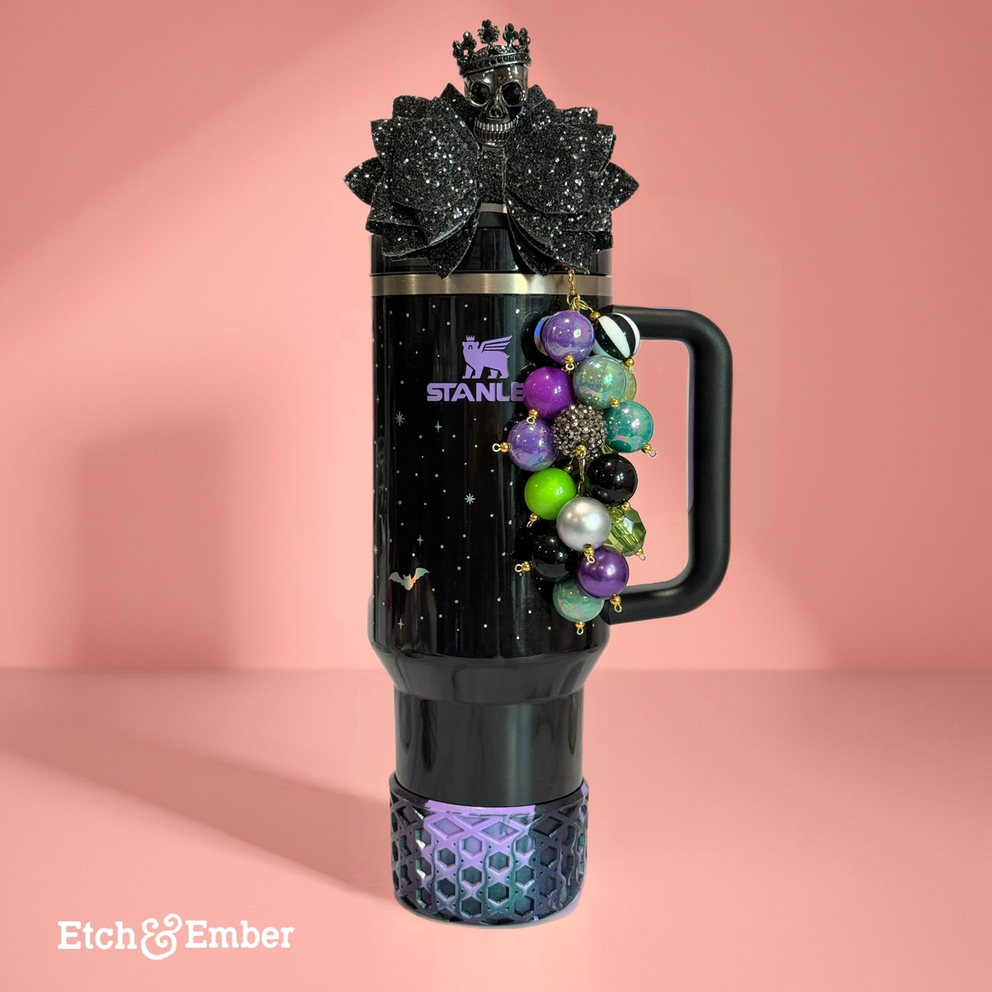 Striped Spooky Bauble Charm - Tumbler Handle Charm