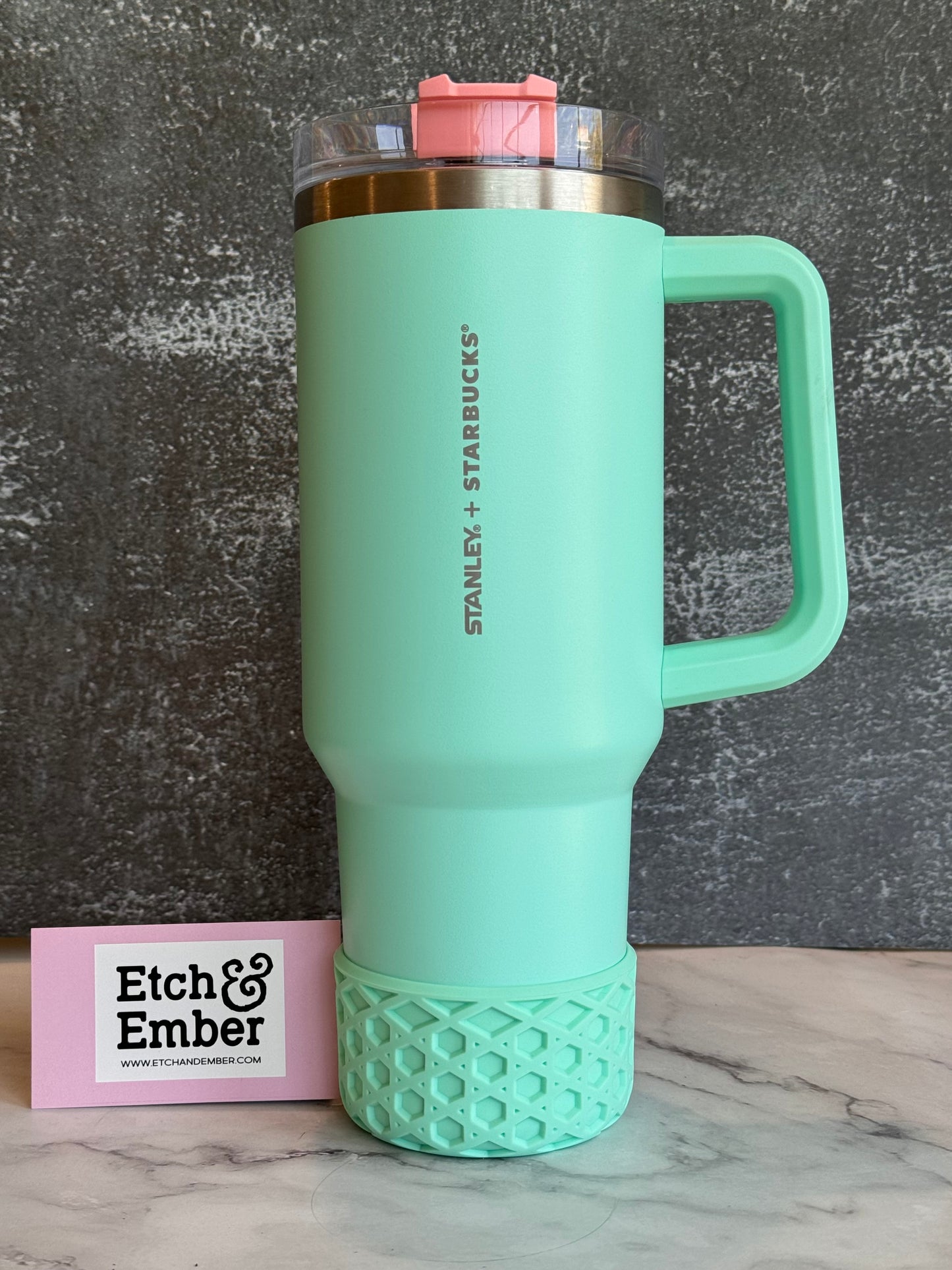THAILAND TEAL WAFFLE Tumbler Boot -fits 20-40oz New!