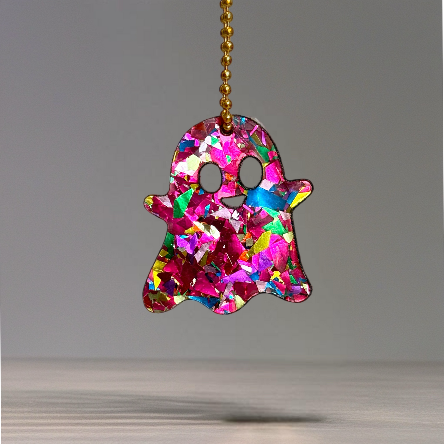 Flashy Ghost Charm - Tumbler Handle Charm