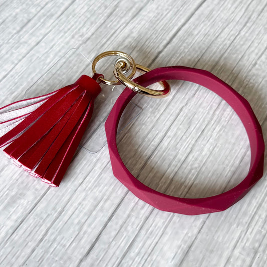 Phone Bracelet Keychain with Tether Tab - MAROON