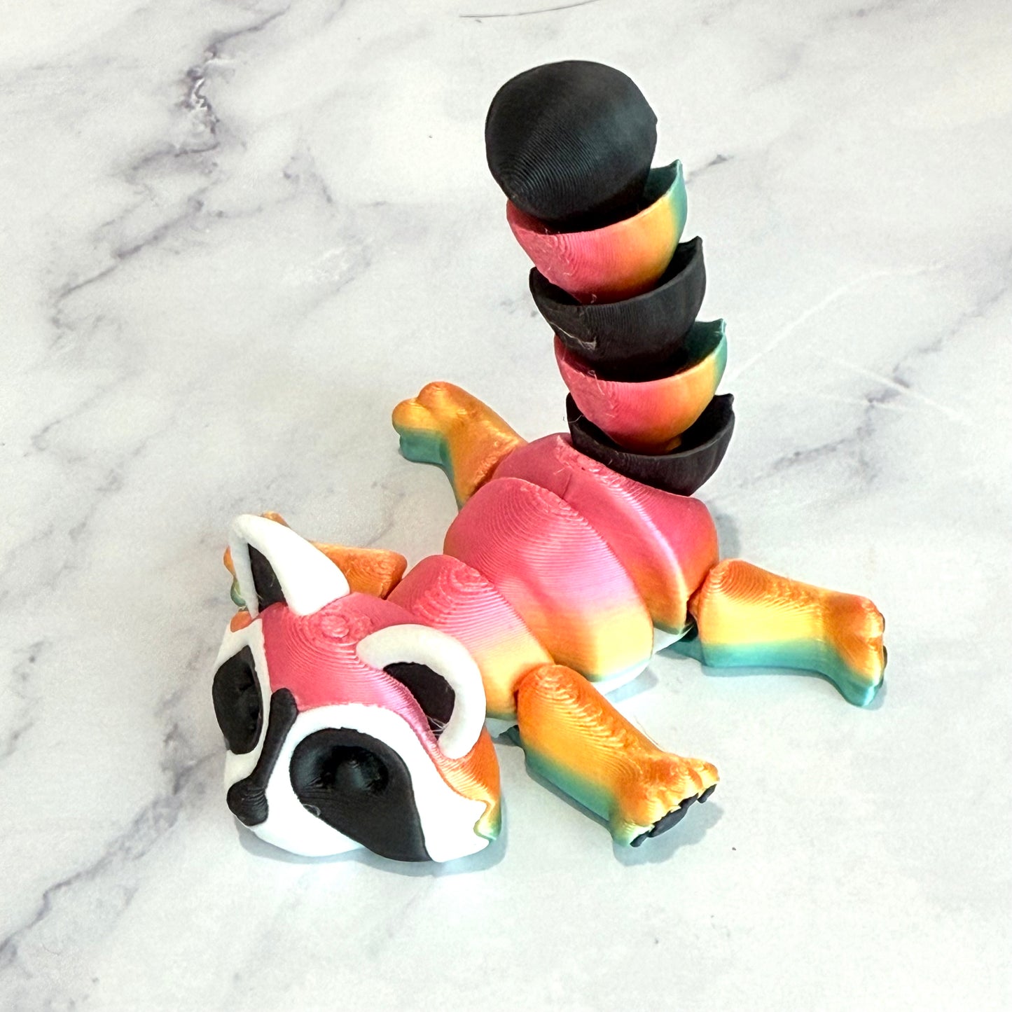 Colorful TRASH PANDA ‘Ricky’ Raccoon 3D Deluxe Charm - Tumbler Handle Charm