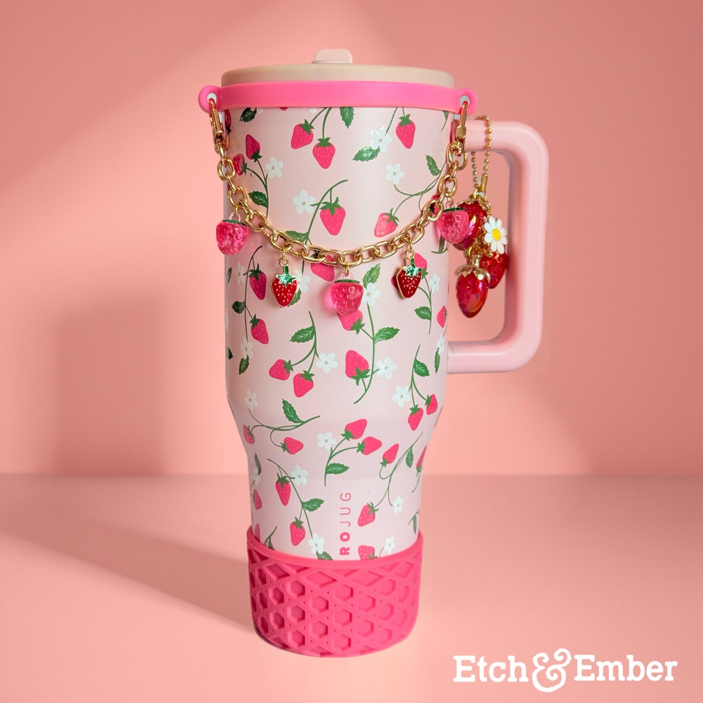 Strawberry Deluxe Tumbler Charm Necklace