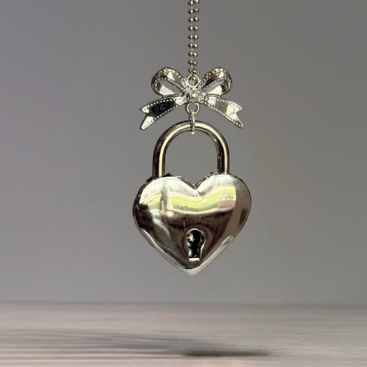 Coquette Heart Lock Charm - Tumbler Handle Charm