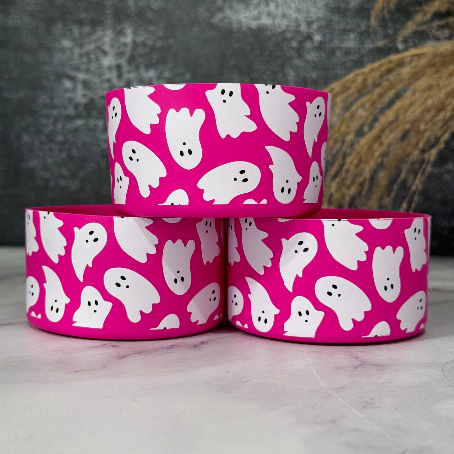 PINK GHOSTS Tumbler Boot -Fall fits 20-40oz NEW!