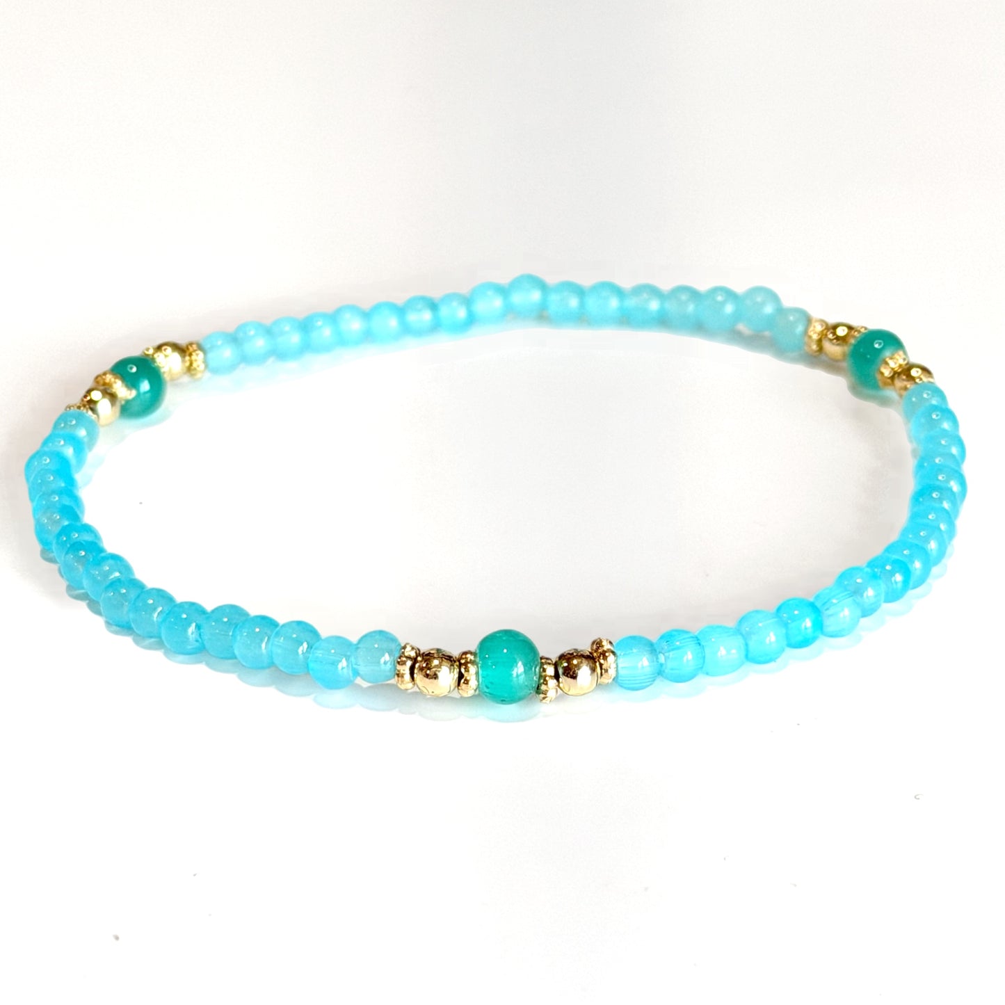 Turquoise Blue Tumbler Bracelet