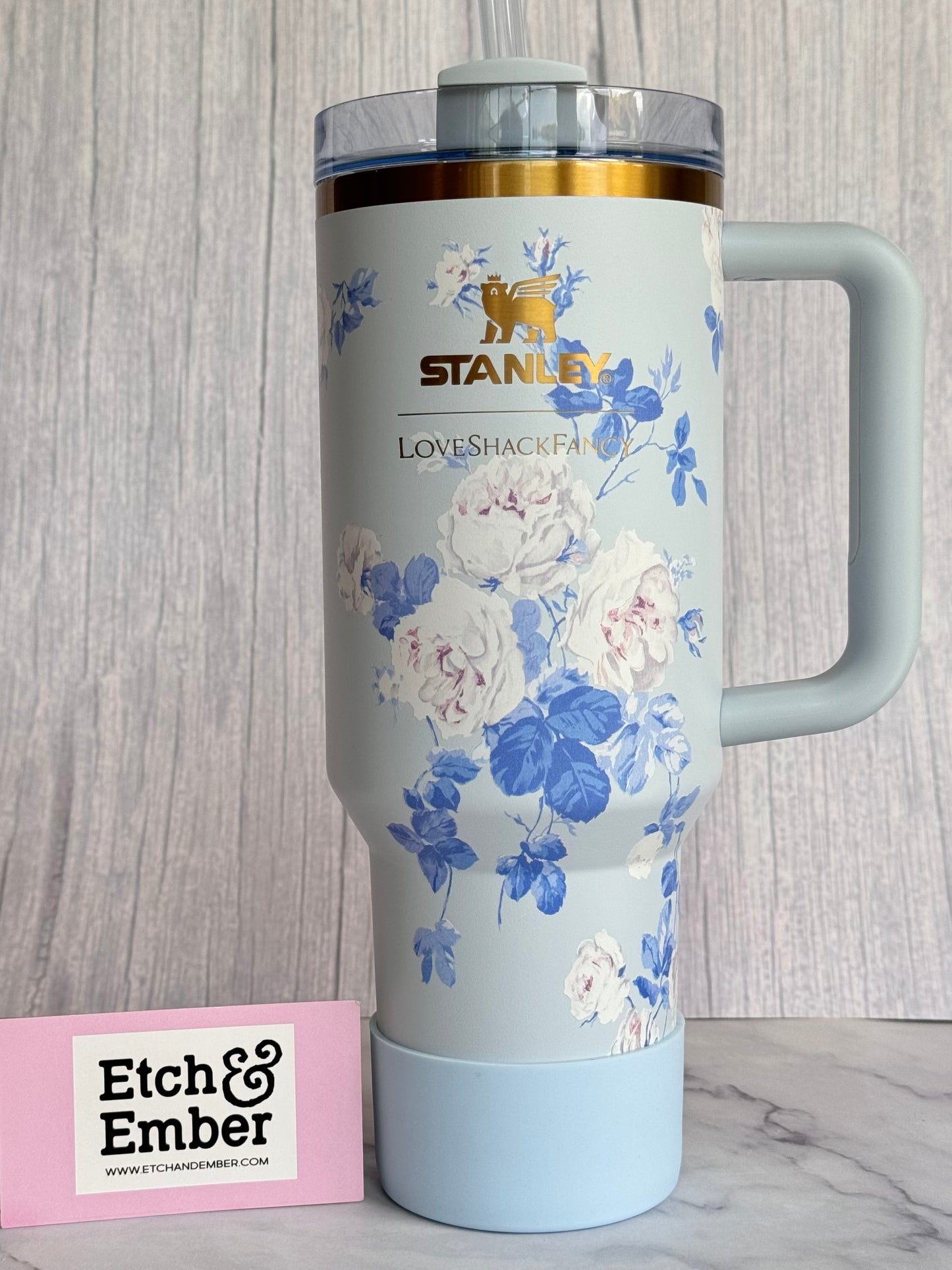 LSF Blooming Rosettes Light Blue Tumbler Boot