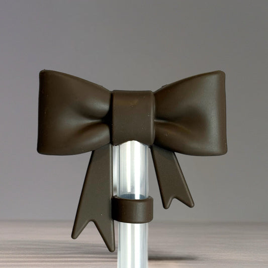 Cedar Brown 3D Bow Straw Topper